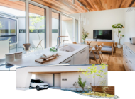 中庭のある、四季と暮らす平屋風の家